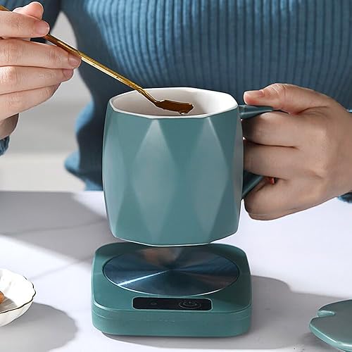 Miniatura 3 de Calentador de tazas de bebidas para escritorio, calentador de tazas portátil para viajes, oficina en casa y calentador de café para cacao, leche,