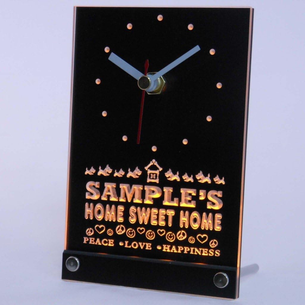 ADVPRO tncta-tm Personalized Custom Home Sweet Home Scottie Neon Led Table Clock