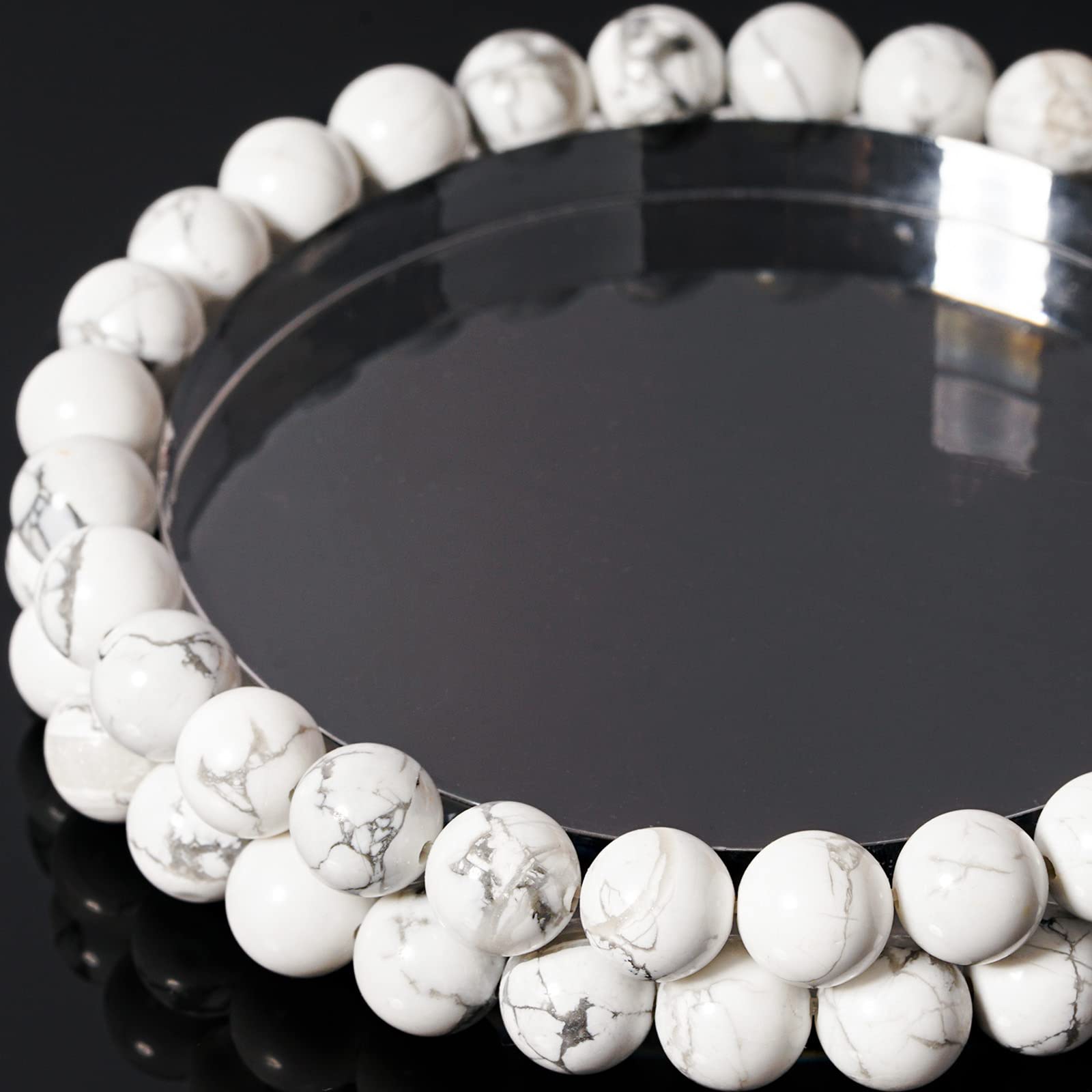 Natural White Howlite Round Beads 6mm 60Pcs for DIY Jewelry Making