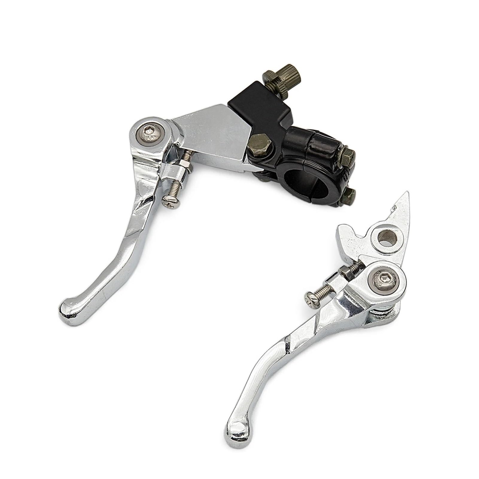Rynzo Motorcycle Brake Lever Folding Brake Clutch Levers Fit Pit Pro BSE KAYO Xmotos(Silver)