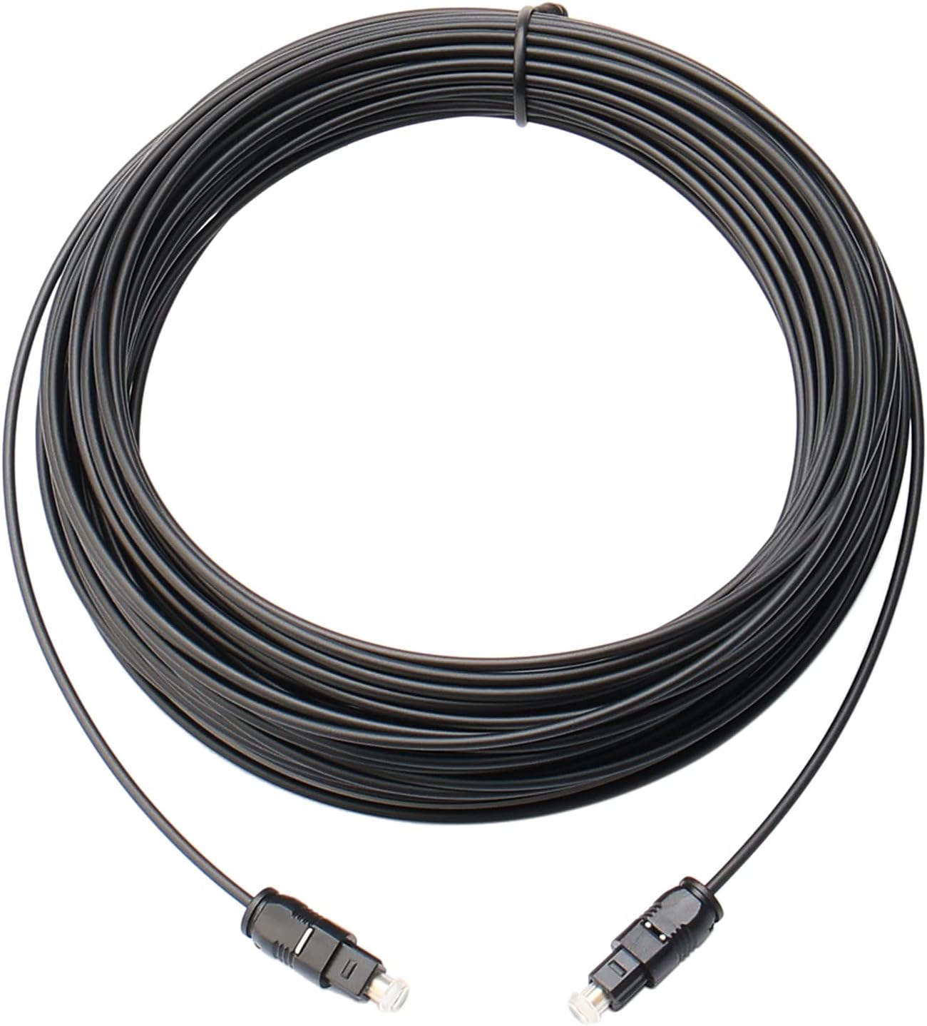 JIUWU 20M Black Digital Fiber Optical Audio SPDIF TosLink Cable