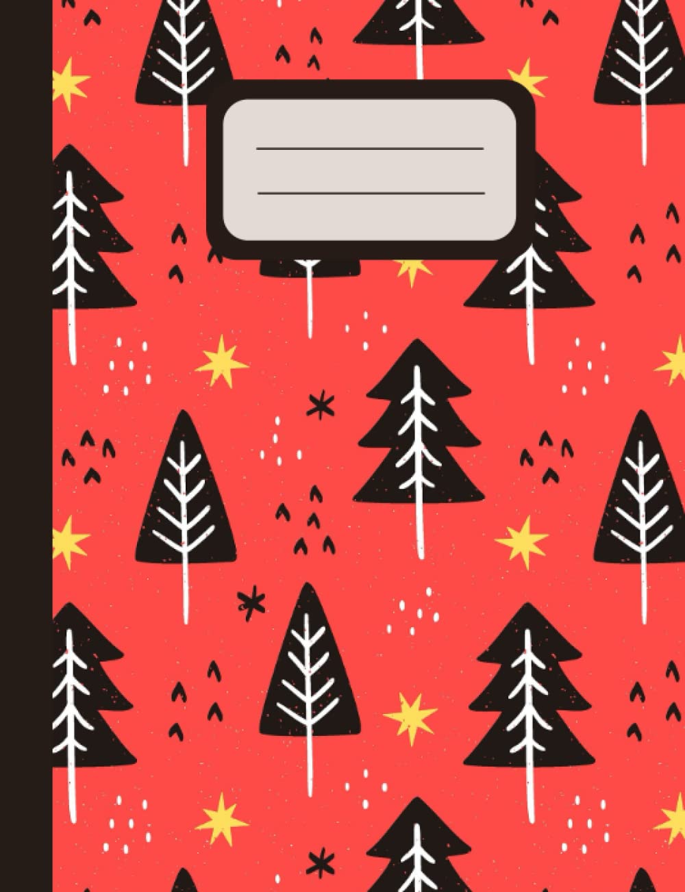 Notebook: Christmas Themed, 120 Pages, Wide Ruled