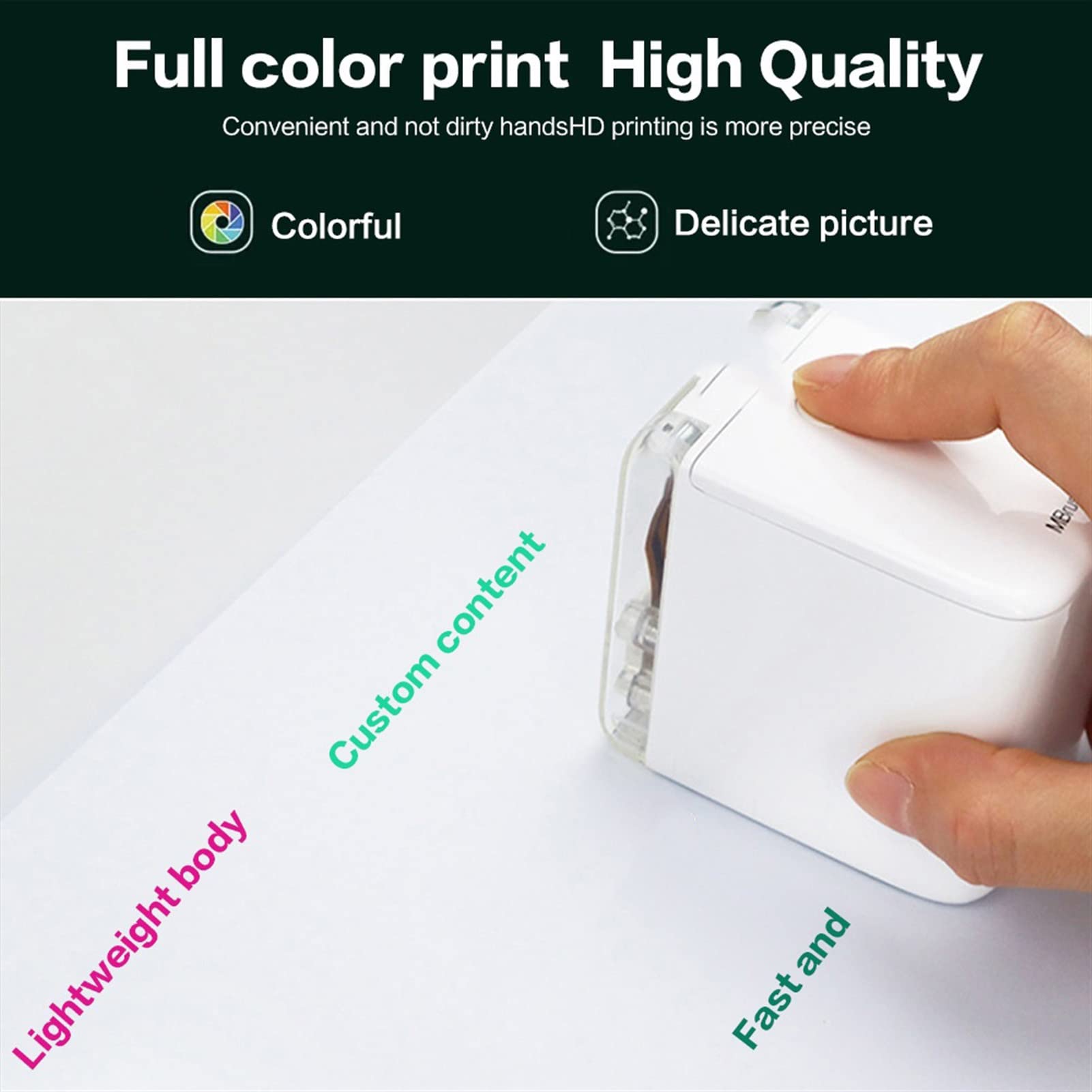 Przenośna drukarka atramentowa Ręczny drukarka Przenośna Pełna druk kolorowy Portable Handheld Inkjet do wszystkich materiałów Mini Inkjet do dostosowanego kodu dla etykiety z datą kodu