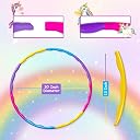 RATNA'S Hula Hoop Unicorn Colours Ring - 30 inch Diameter - 8 Inter-Lockable Pieces - Exercise Ring for Fitness - Kids and Adults - Multicolor gallery image