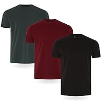 FM London confezione da 3/5 Maglietta da uomo - T-shirt premium con design leggermente aderente