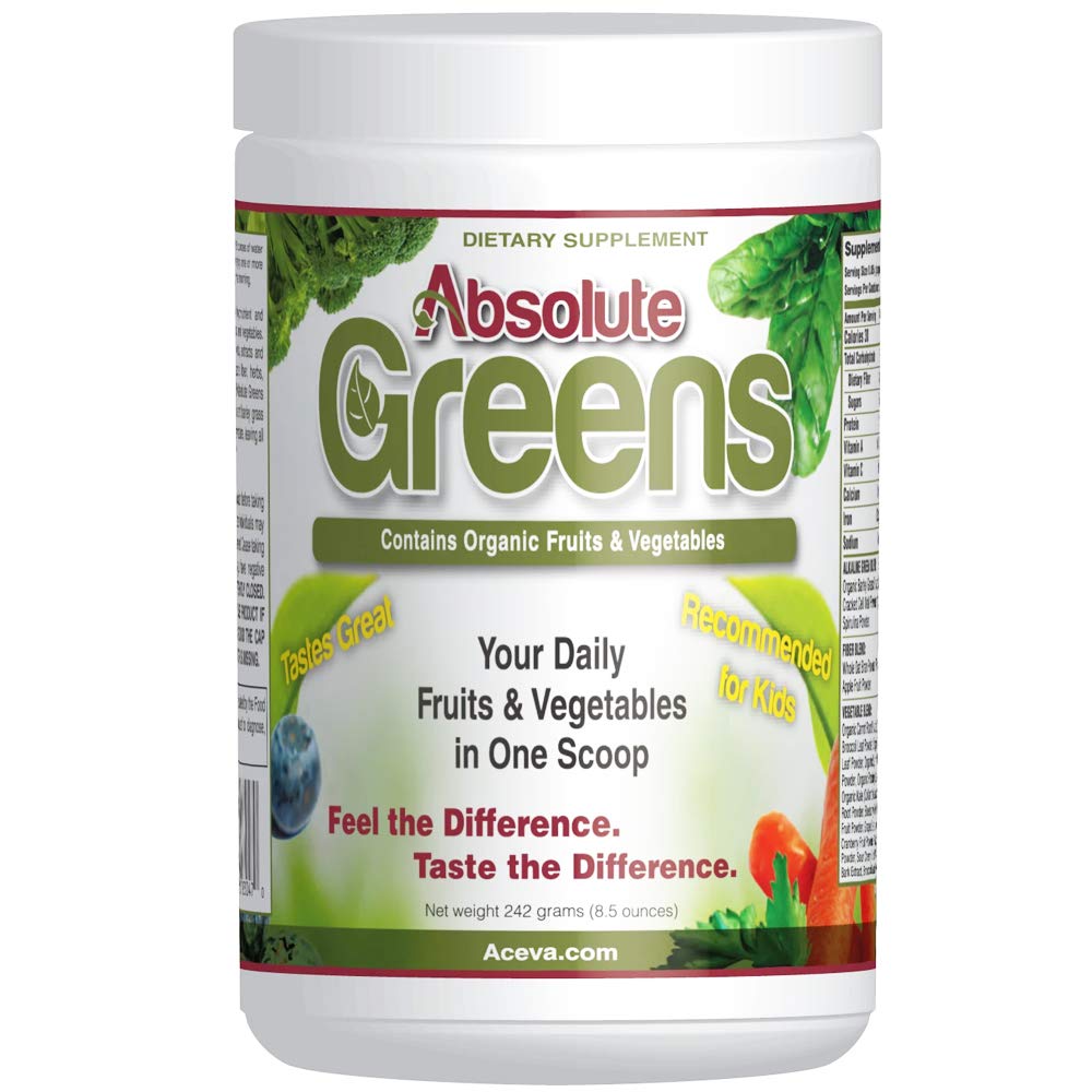 Aceva Absolute Greens – Superfood Supplement, 8.5 oz.