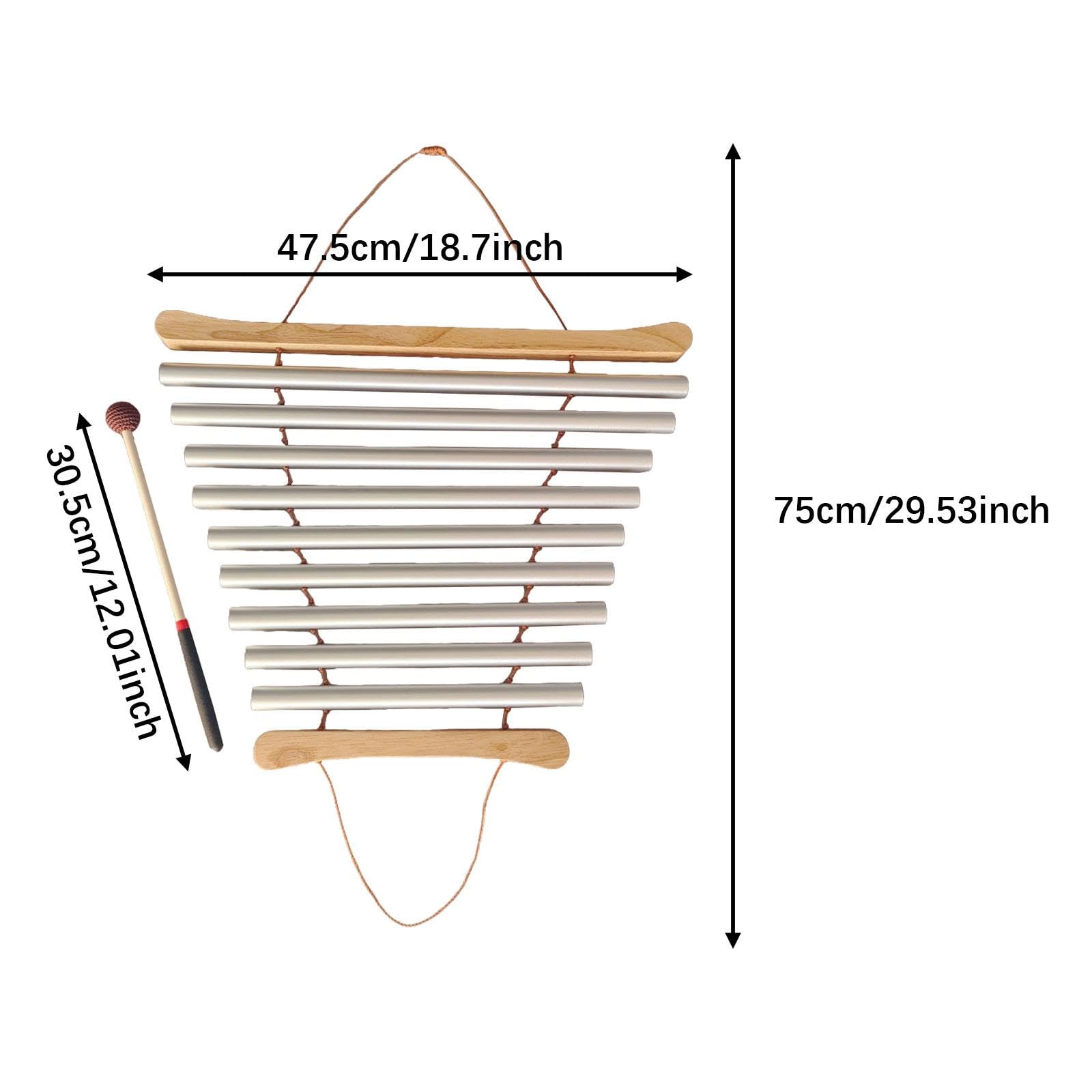 Bar Chime Instrument Carillon Main Solo Percussion Éducative Cloche Musicale avec Maillet Assurant un Son Riche Adapté pour Méditation