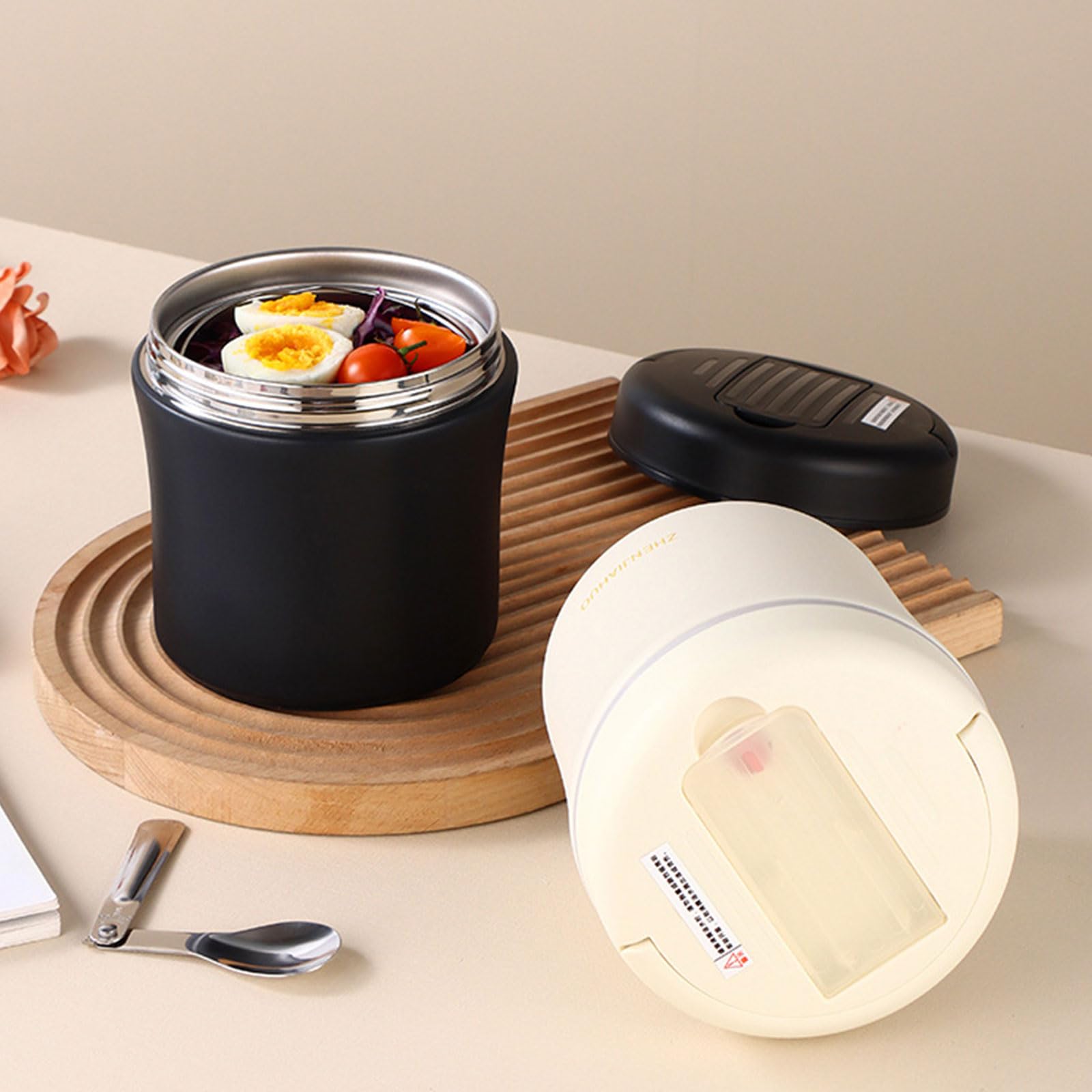 PANGBOER Barattolo per alimenti isolato di grande capacità da 1,5 l, con coperchio sicuro, rimane caldo o freddo per ore, ideale per viaggi, contenitore per il pranzo di grande capacità