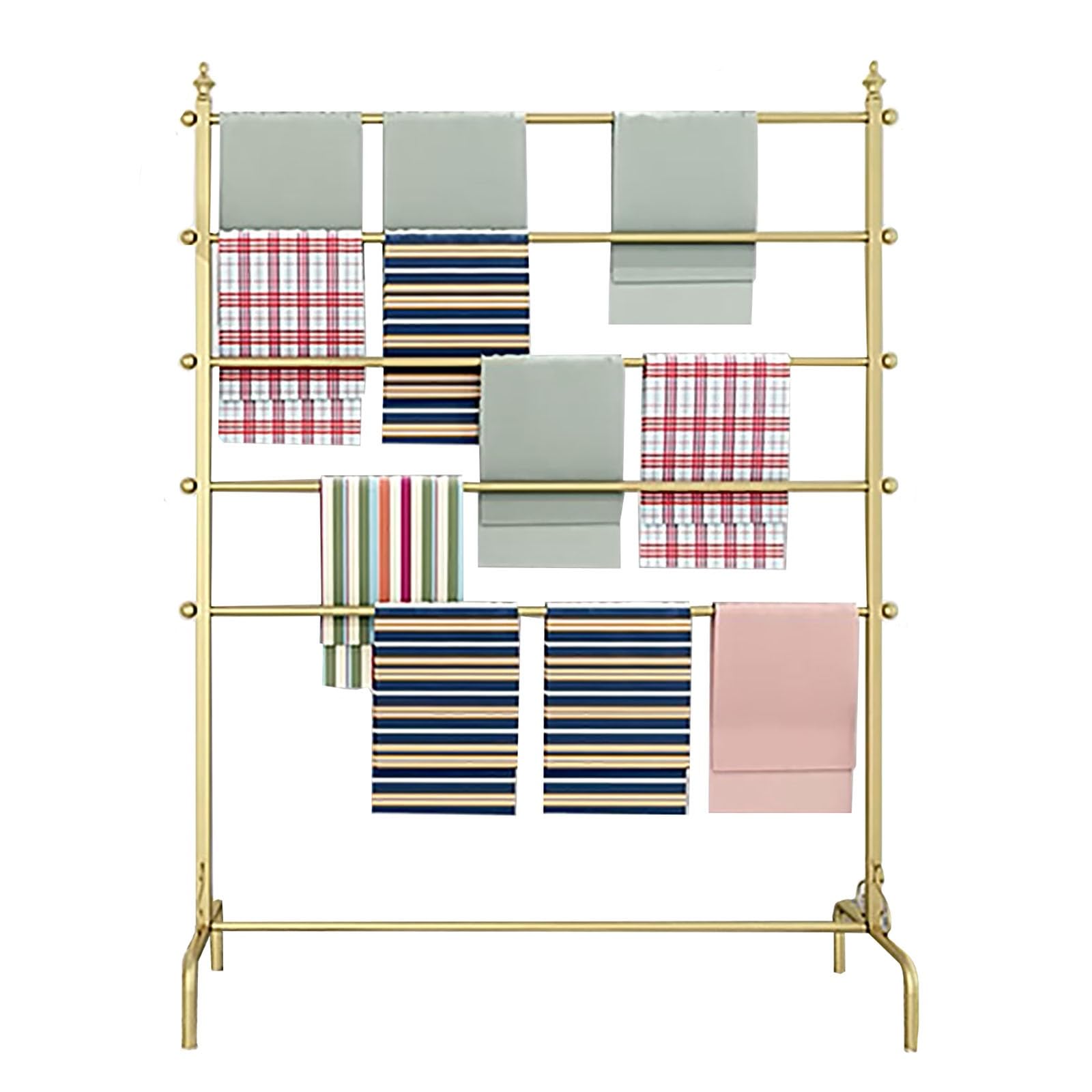 JYBNBBE Free Standing Scarf Rack Stand, Commercial Metal Storage Organizer for Shawl/Fabrics/Bath Towel/Silk Scarf, Retail Stores/Clothing Store,#1-L 100cm/39.4in