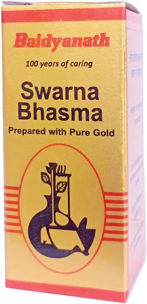 Baidyanath Nagpur Swarna Bhasma with Pure Gold, 125 Mg