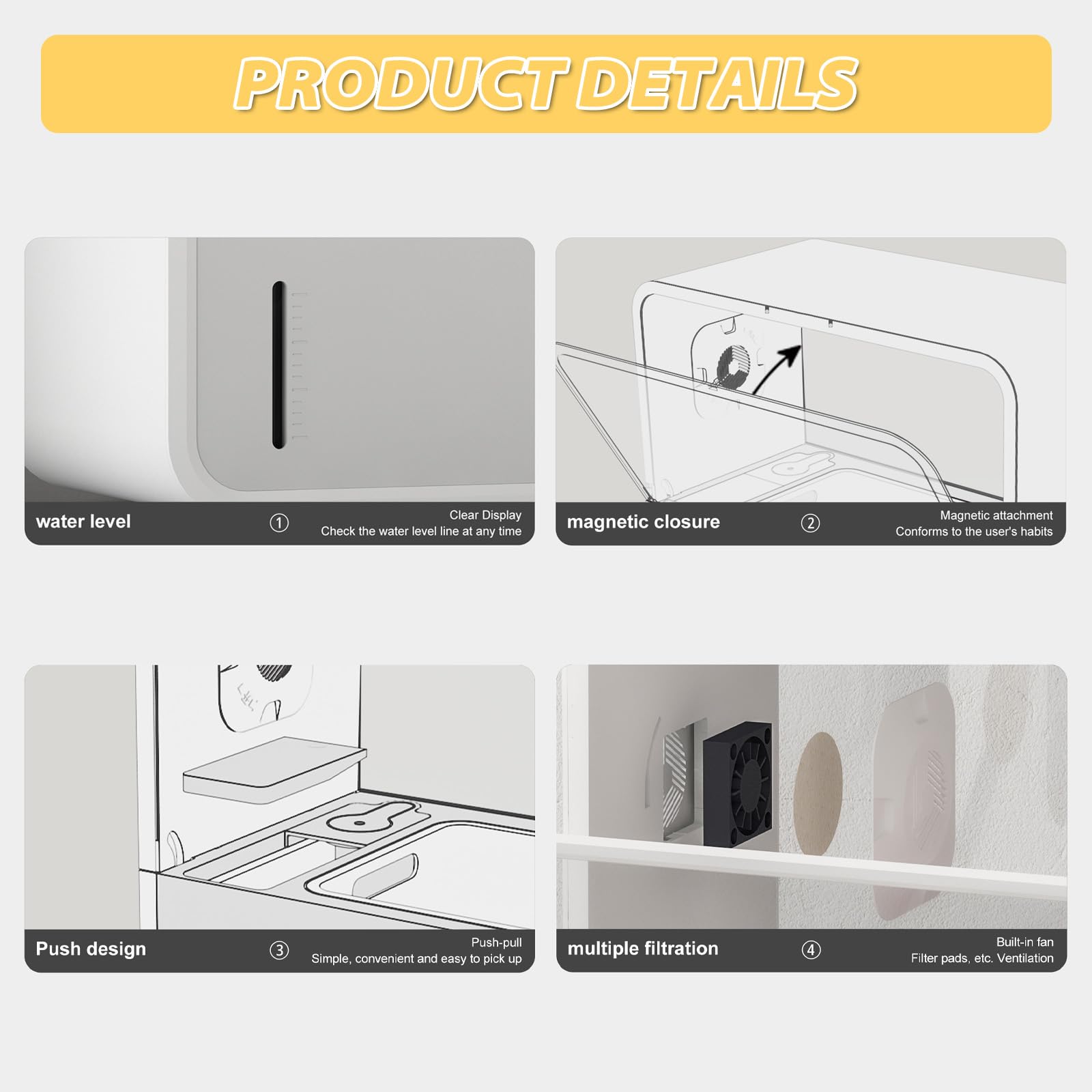 Caja de Cultivo de Setas con Sistema de Ventilación | Iluminación LED Automática & Control Táctil | Incluye Higrómetro y Termómetro | Caja ABS Transparente para Hidroponía