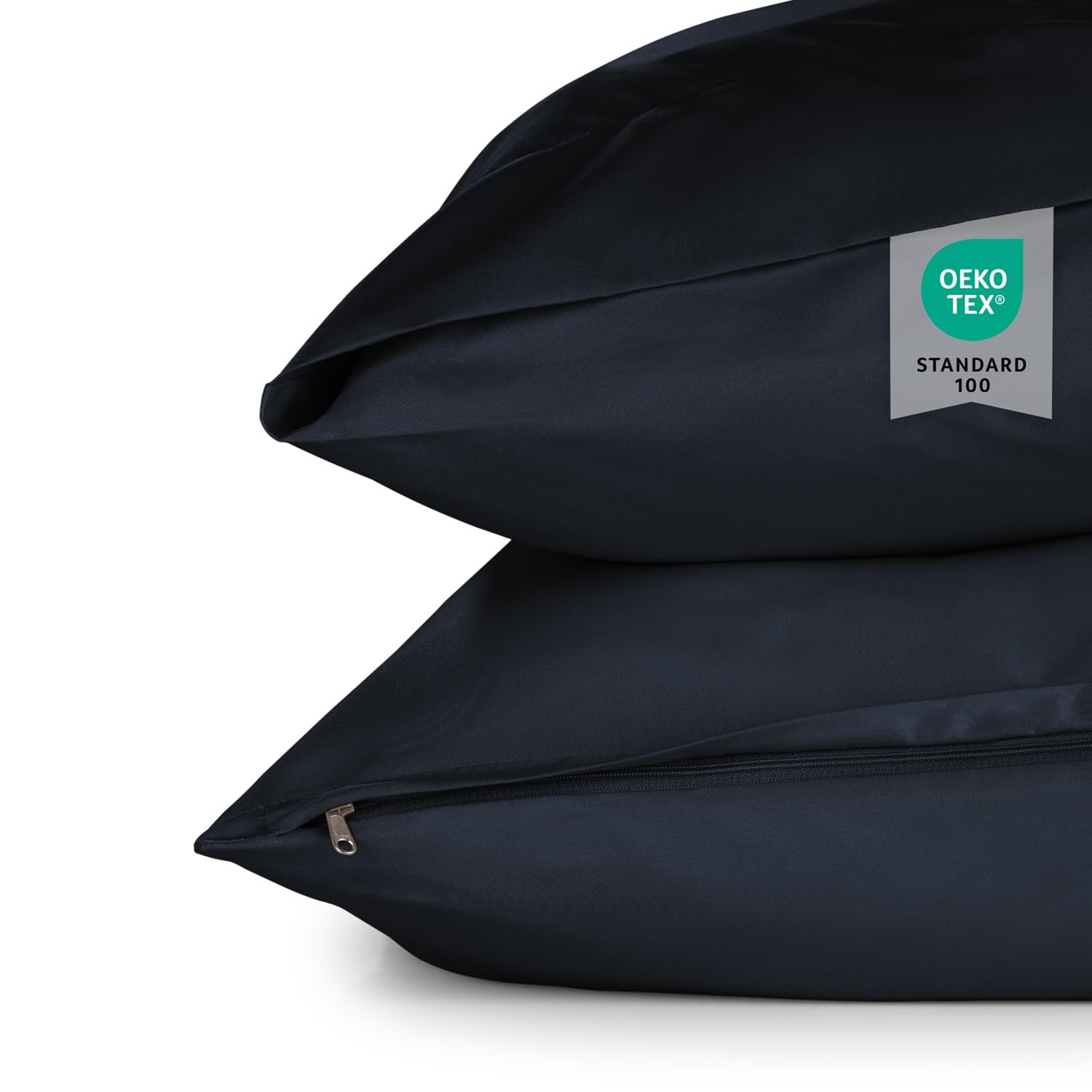 Blumtal Federe Cuscini Divano 50x50 cm - Set di Copricuscini per Divani in Microfibra a 2 Pezzi con Chiusura a Zip, certificati Oeko-Tex, extra morbidi e lavabili - Blu Oceano