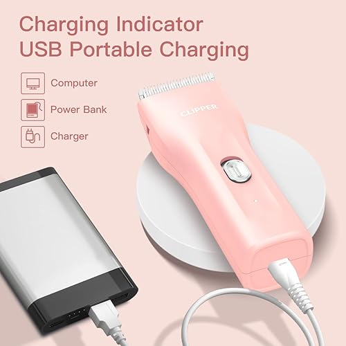 Miniatura 4 de Kit de aseo para perros para pelaje grueso, de bajo ruido, inalámbrico, recortadora de pelo de gato, afeitadora recargable, herramientas de aseo