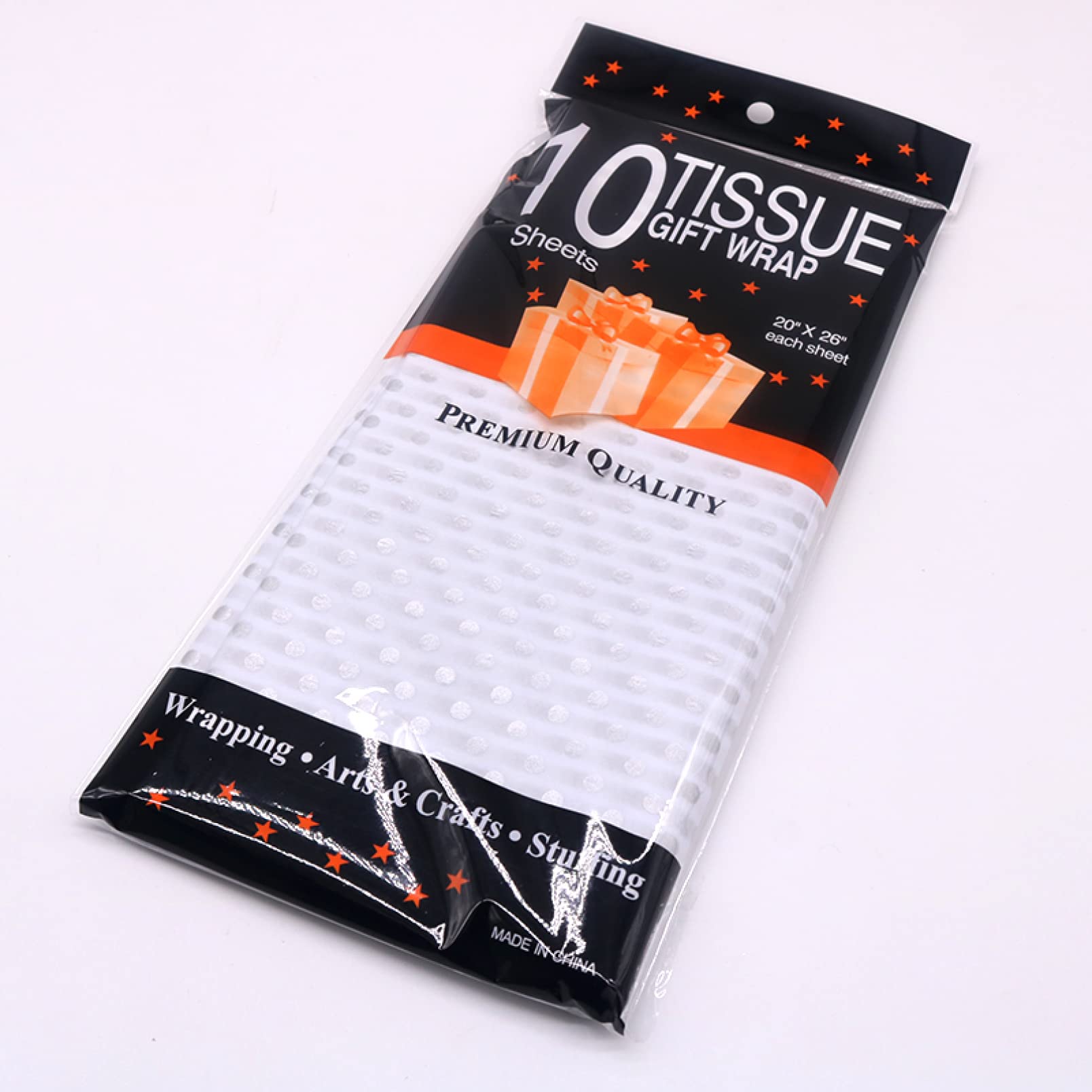 10Sheets Colorful Dot Printed Tissue Paper for Clothing Shirt Shoes DIY Handmade Translucent Wine Wrapping Papers Gift Packaging