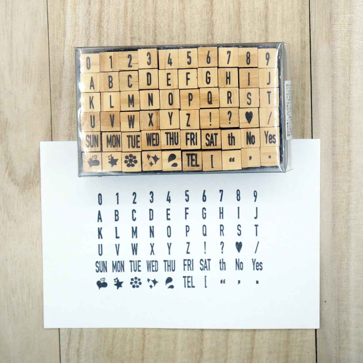 Amazon.co.jp: ウッドスタンプ アルファベット 英字 数字 記号 60種類
