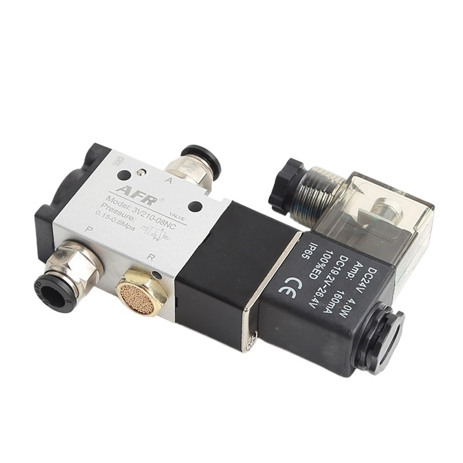 Cihatsln Without Fittings 3 Way 2 Position Pneumatic Air Solenoid Valve 3V210-08, Normally Closed, Dc 12V 24V, Ac 220V, 110V, 380V, Electric Control, Gas Magnetic Valve(Dc12v)
