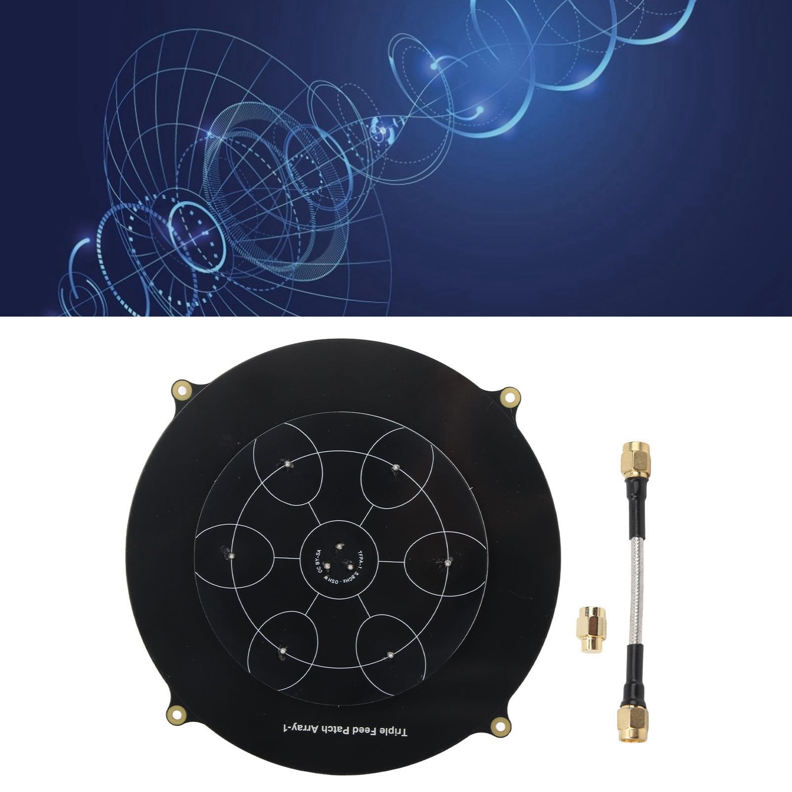 Antenna FPV 5,8 GHz, FPV Triple Feed Patch Antenna, SMA Directional Circularl, antenna direzionale, polarizzata circolare, per droni FPVRC