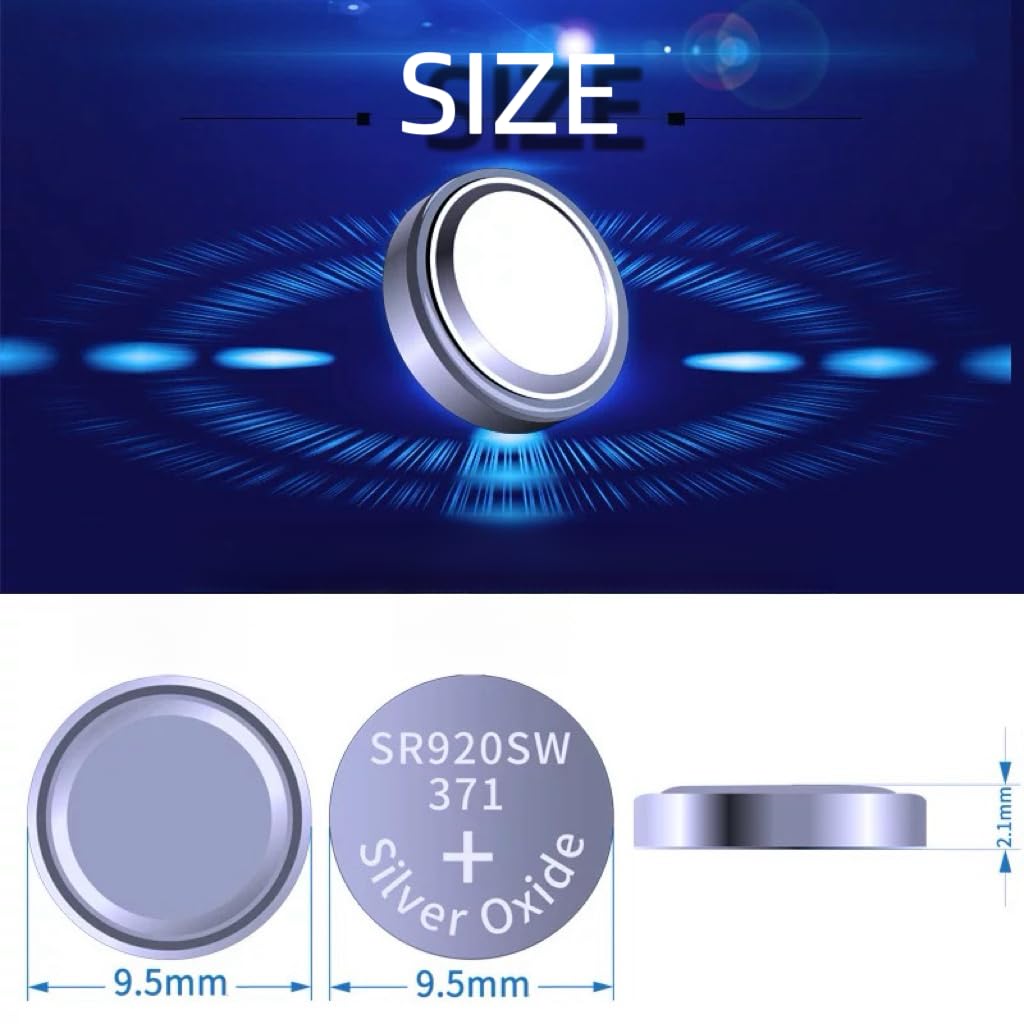 QLQXQTy 25 Pack SR920SW Watch Battery AG6 LR921 V371 1.55V Silver Oxide Battery 1.55v