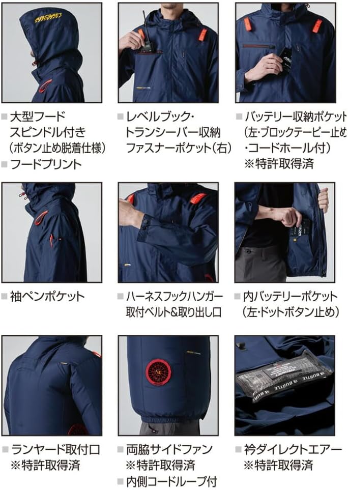 バートル 24V フルセット AC2056 空調服 ネイビー XLサイズ バートル