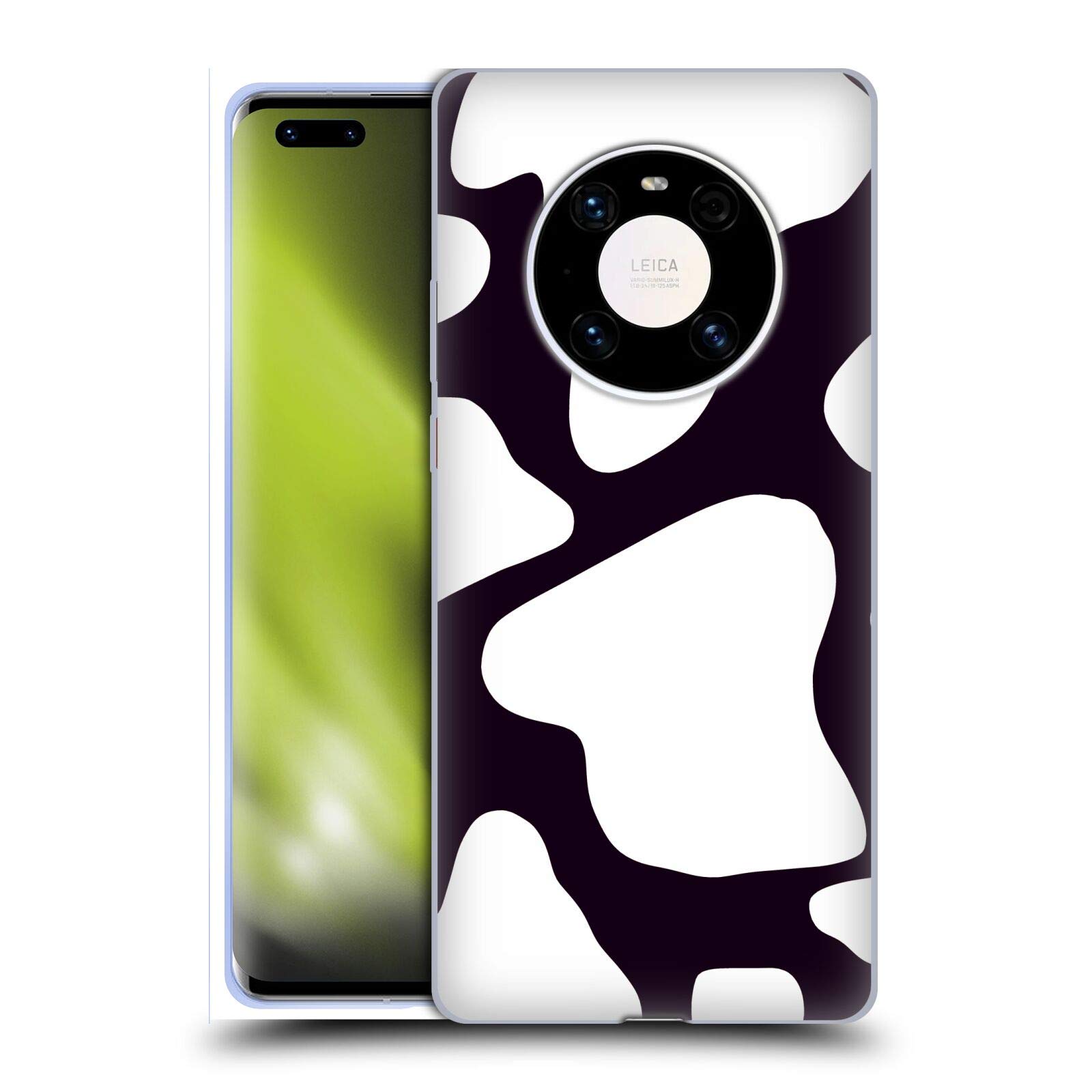 Head Case Designs Officially Licensed Grace Illustration Black And White Cow Prints Soft Gel Case Compatible With Huawei Mate 40 5G