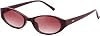 Lentes de sol FEISEDY retro ovalados para mujer, modernos estrechos Y2K de los 90 1