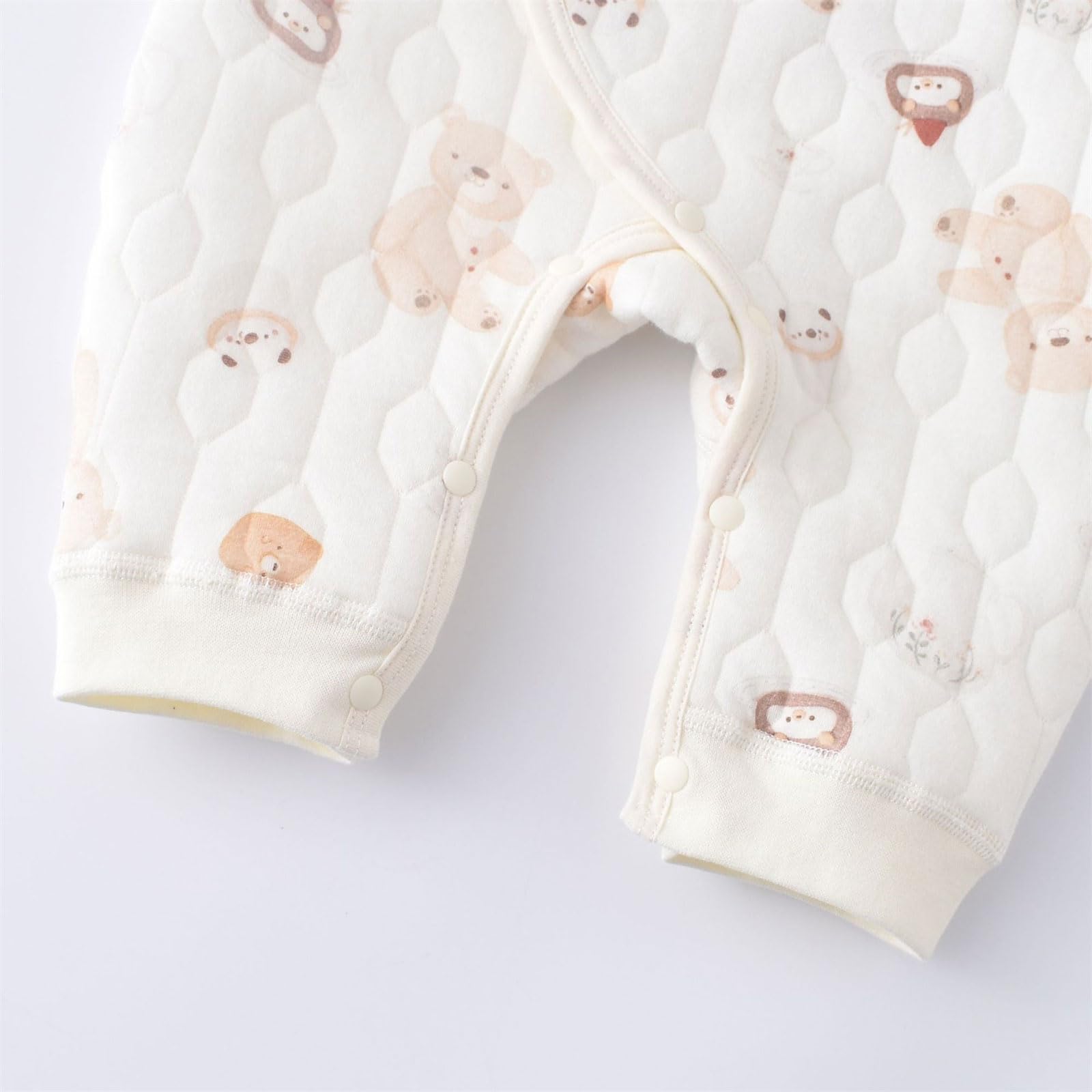 Mameluco infantil unisex para otoño e invierno, de algodón, acolchado, de manga larga, para recién nacidos de 0 a 1 meses