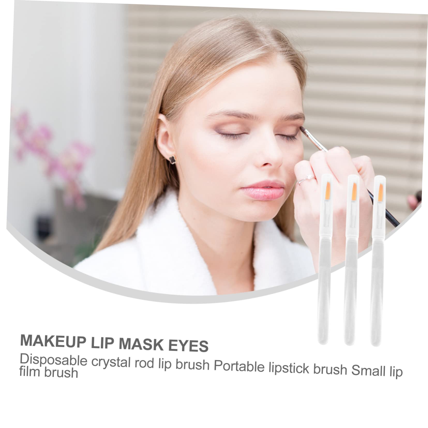 LIFKOME 20Pcs Portable Lip Brushes Disposable Lipstick Applicators for Travel Makeup Parties present for Friends Lovers Durable Easy to Use