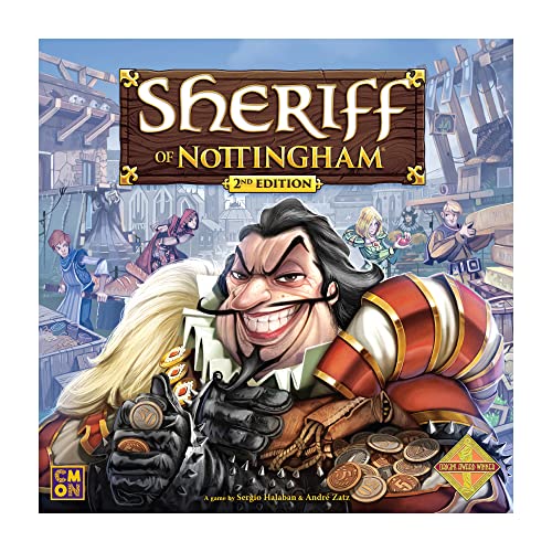 Sheriff Of Nottingham 2Nd Edition Board Game | Strategy Game | Medieval Bluffing Game | Card Drafting Game For Adults And Teens | Ages 14+ | 3-6 Players | Average Playtime 60 Minutes | Made By Cmon #TOP1