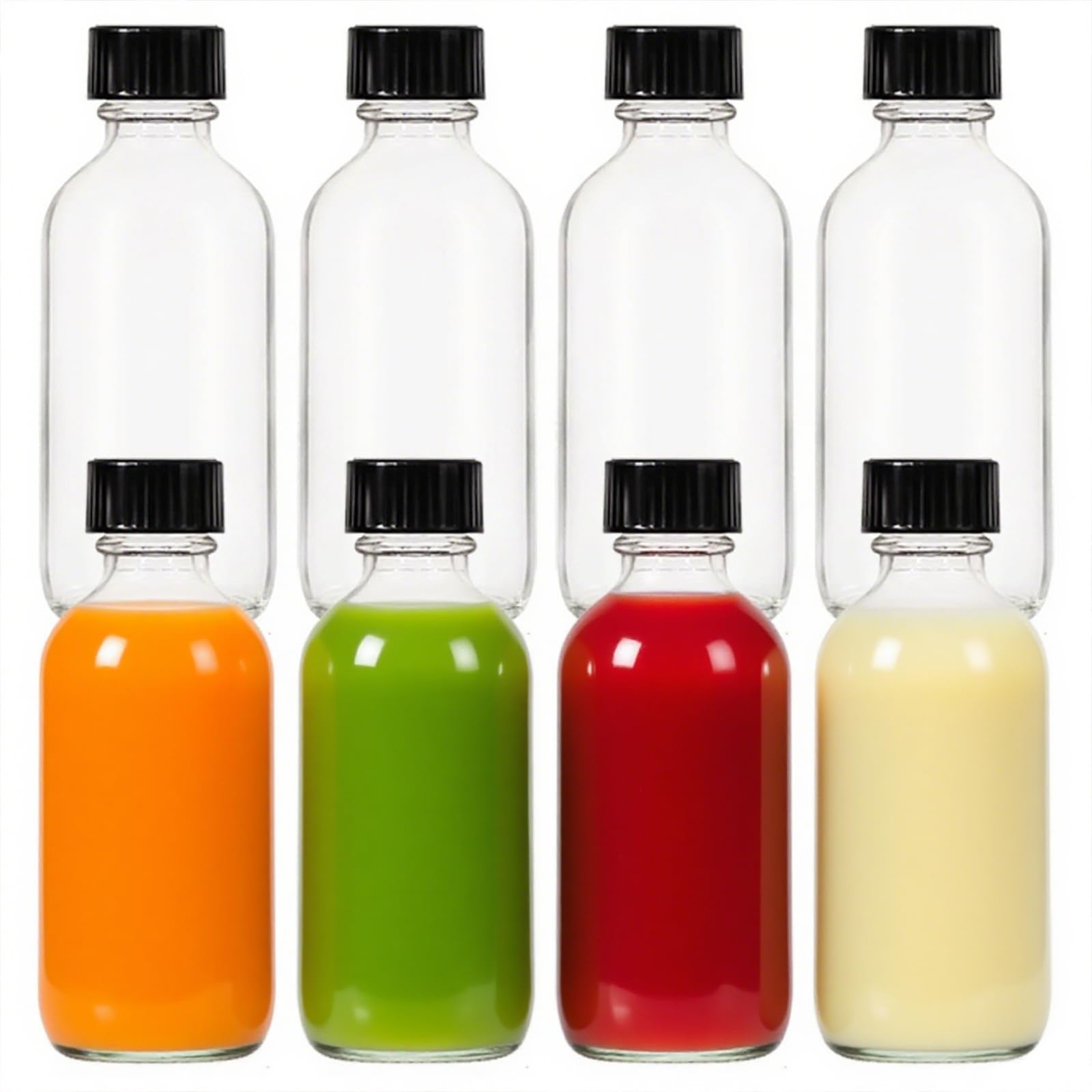 2 oz (60ml) 15 Pack Leak-Proof Clear Glass Boston Round Bottles with lids — Amazon image 8