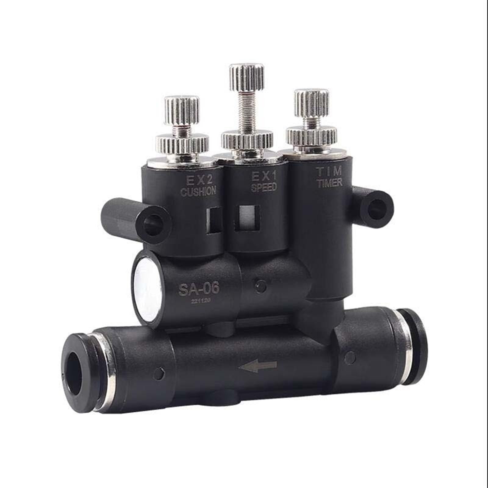 JNVFTCUX Adjustable Air Buffer Joint External ANA Speed 08 Control Valve 10 Cylinder Regulation Throttle Pneumatic SA-06(SA-06)