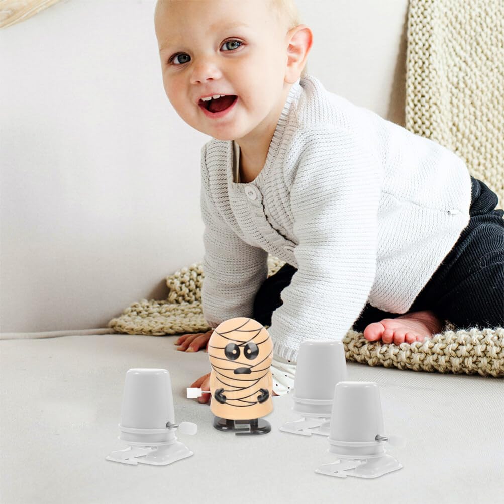 Toyvian 8 Pcs Clockwork Legged Robot DIY Movement Toy Wind up Movement Clockwork Walking Animal Toy Mechanism for Kids Crafts