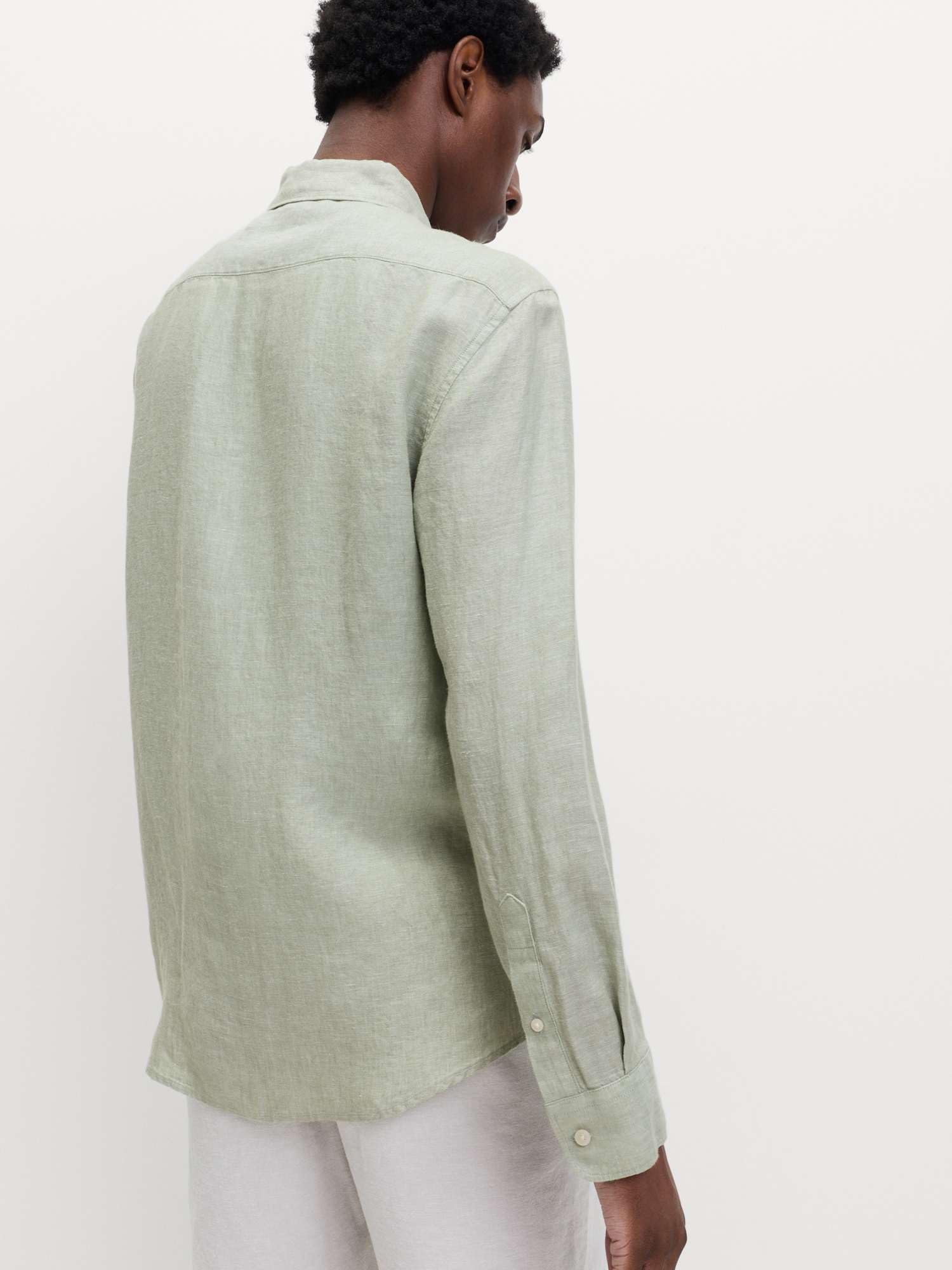 Marks & Spencer Camisa de Lino Puro para Hombre, Ajuste Normal, Transpirable