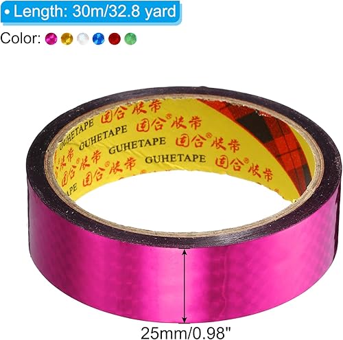 Miniatura 2 de PATIKIL Cinta prisma de 1 pulgada x 32.8 yardas, paquete de 6 autoadhesivos holográficos metalizados reflectantes para decoración de pared, varios
