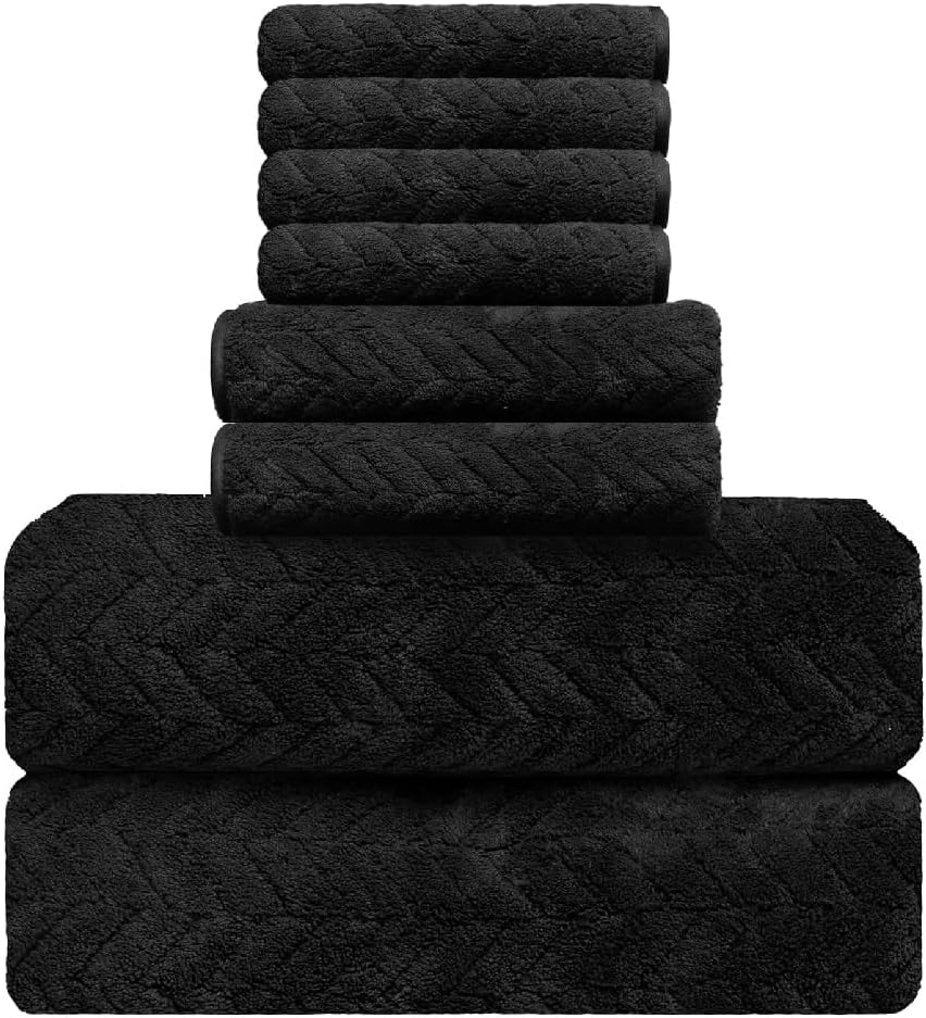 6-Piece Hand Towels Quick Dry Bathroom Fiber Towels Polyester Towels