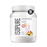 Isopure Clear Whey Isolate Protein Powder, Lactose Free, Gluten Free, Naturally Flavored, Tropical Punch, 20g Protein Per Serving, 14.1 Oz, 16 Servings (Packaging May Vary)