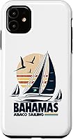 Vista 8 de Abaco Sloop Sailing Bahamas Regatta Sailboat Bahamian Flag Case for iPhone 16