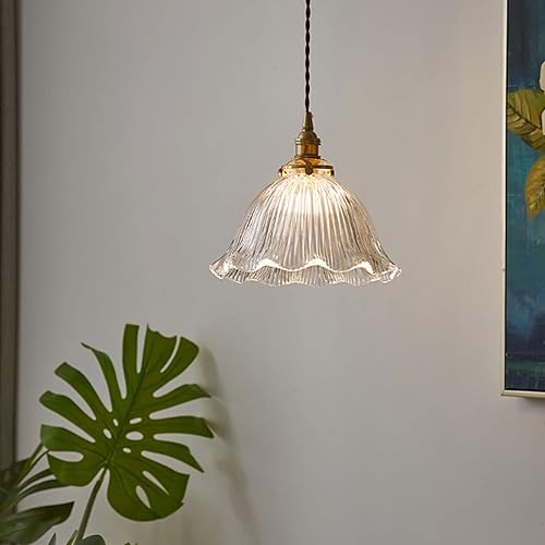 Miniatura 3 de Elegant Adjustable E27 Glass and Brass Chandelier for Living Room, Loft, and Hallways