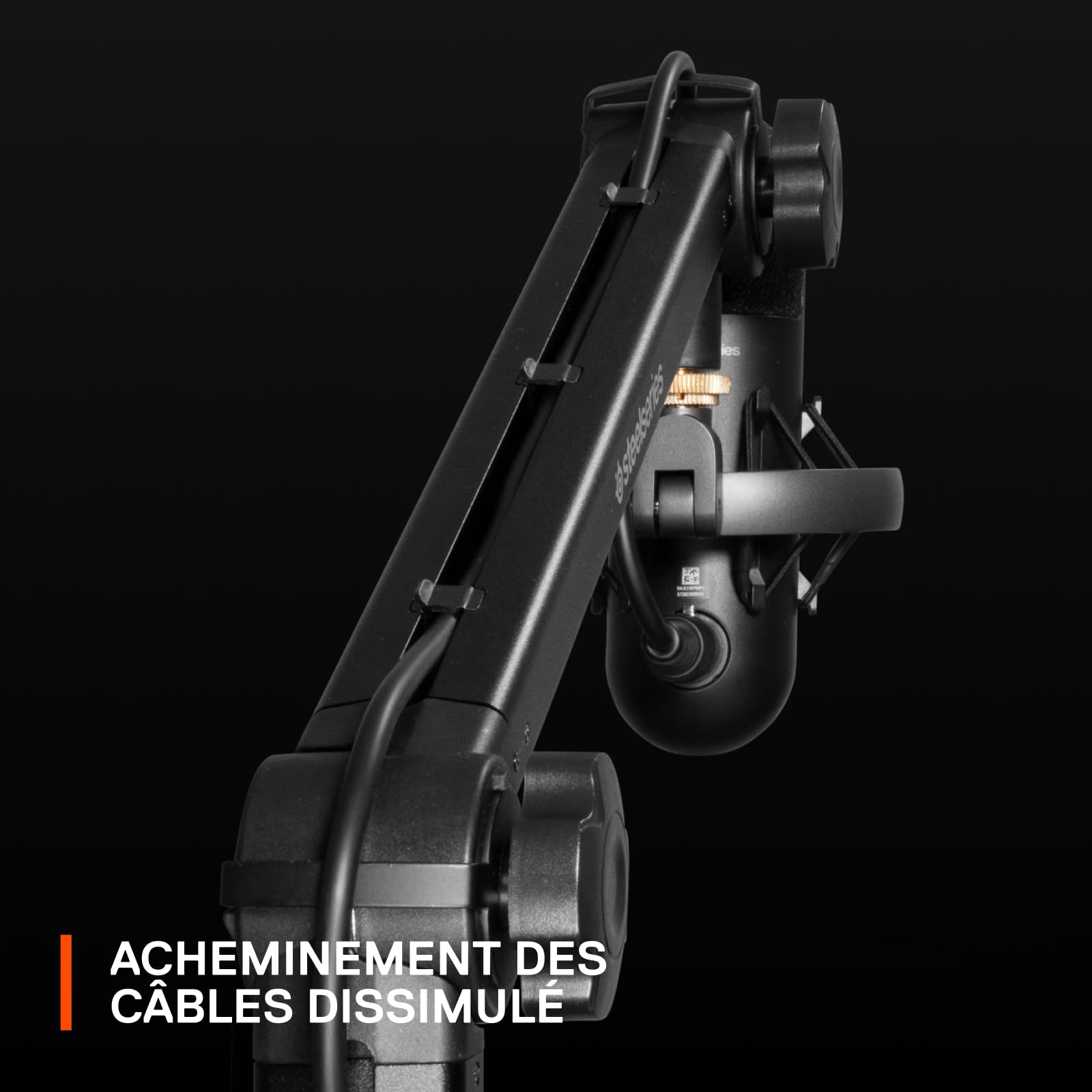 SteelSeries Alias/Alias Pro Perche Micro - Pour les jeux, le streaming et le podcast - Rotation à 360° - Pince de bureau - Conception en ciseaux pliants - Adaptateurs 3/8" et 5/8"