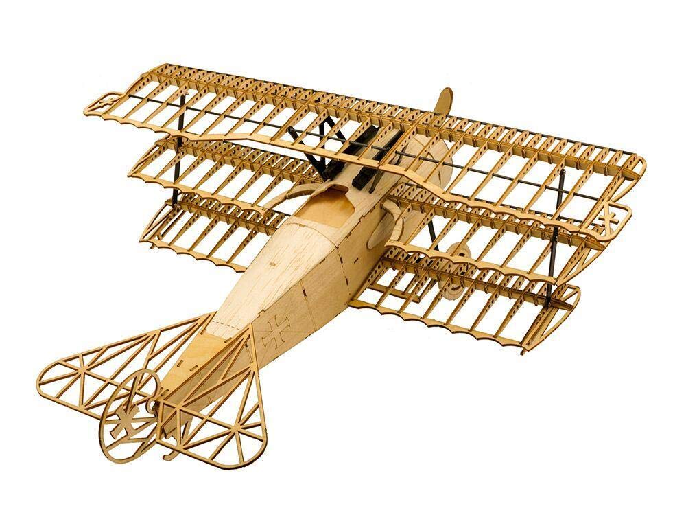 Torcster Fokker DR1 400mm Holzbaukasten Standmodell Modellflugzeug