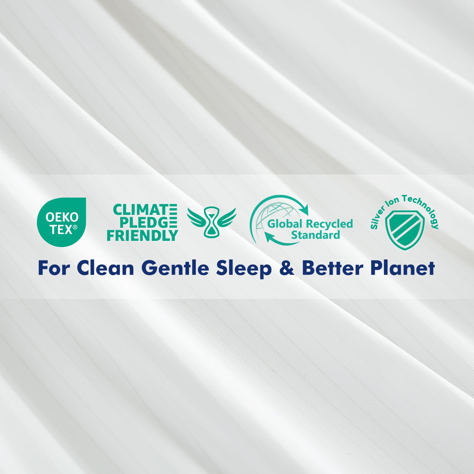 Elegear Silver Infused Cooling Pillow Cases for Hot Sleeper, Standard 2Pack