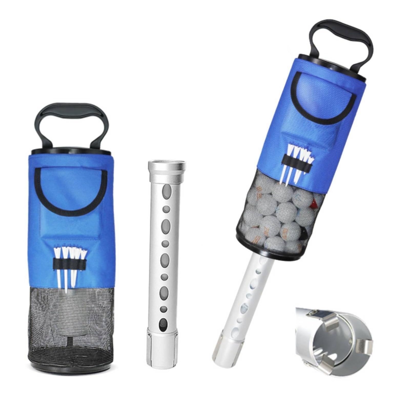 Qianly Raccoglitore di Palline da Golf Leggero Sacco Raccoglitore con Manico Compatto Raccogli Golfisti