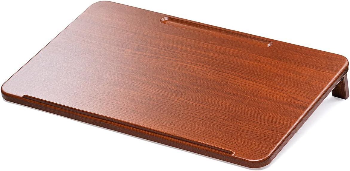 Sanwa Direct 200-STN059 Studying Ramp, Tabletop, Width 22.0 x Depth 13.8 inches (56 x 35 cm), Tilt, 10 Degrees, Living Room, Study Table, Compatible with Laptops and Tablets, Wood Grain