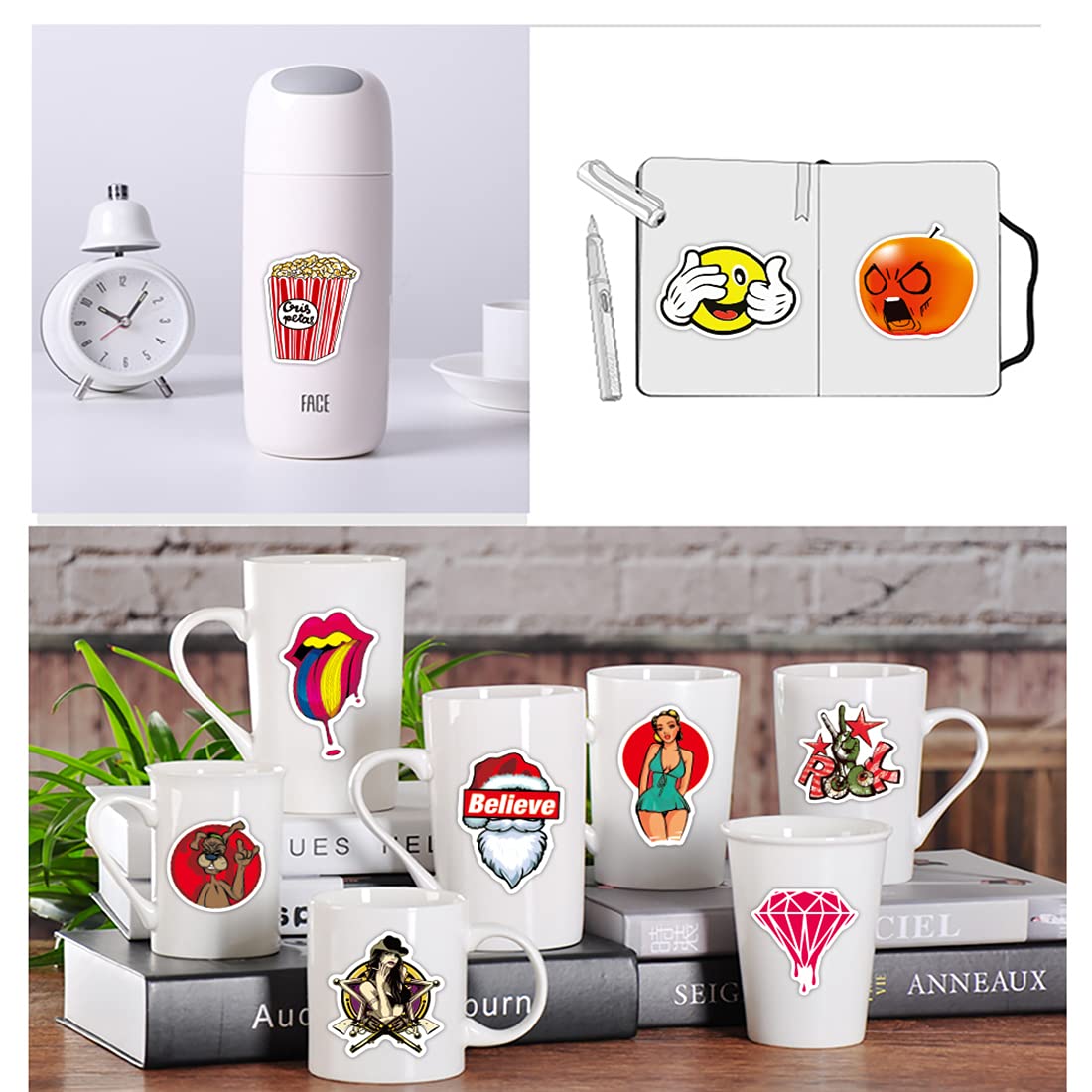 Set 100 Stickers Pasqua Per Bambini - Adesivi Impermeabili Graffiti Per Skate, Laptop E Tazze