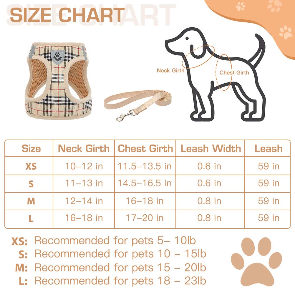 KOOLTAIL Dog Harness small dog, Soft Mesh Small Dog Harness and Lead Set - Image 2