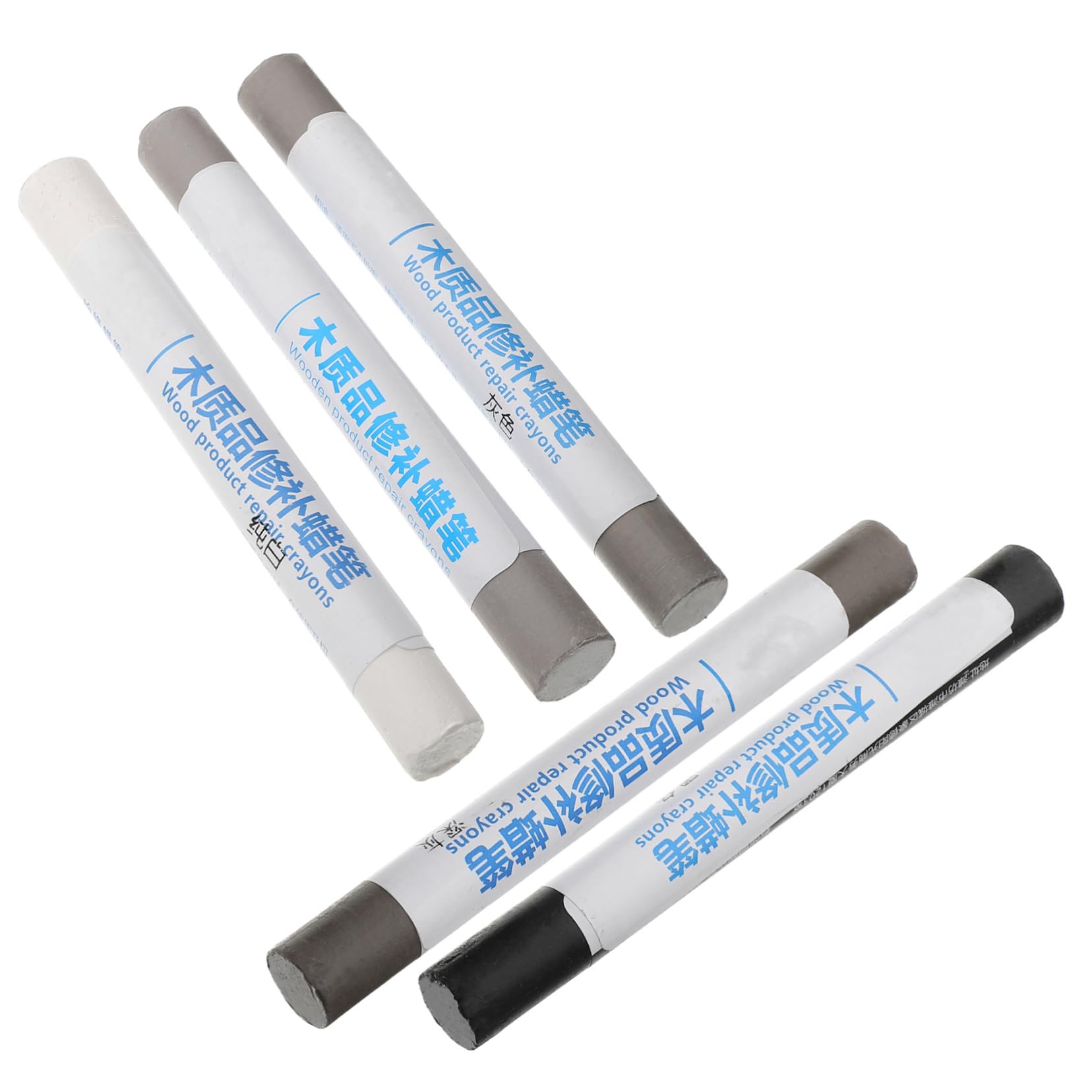 WOFASHPURET 5pcs Furniture Repair Wax Crayons Touch Up Sticks for Scratches Cracks Holes Cabinets Floors Tables Includes Pure Colors