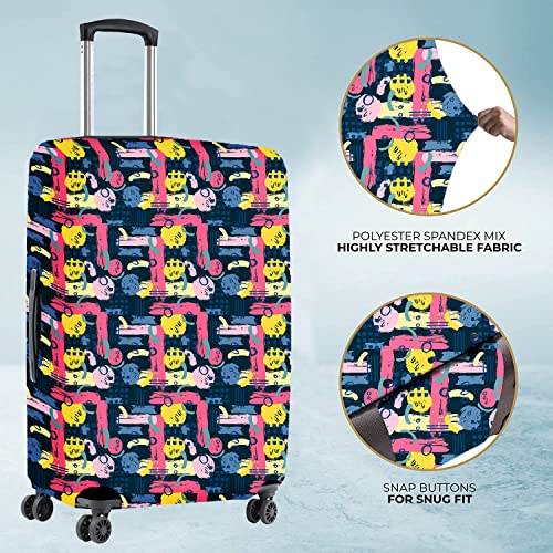 Image of Nasher Miles Polyester 55 (20 Inch) Small Protective Luggage Cover - Brush Design