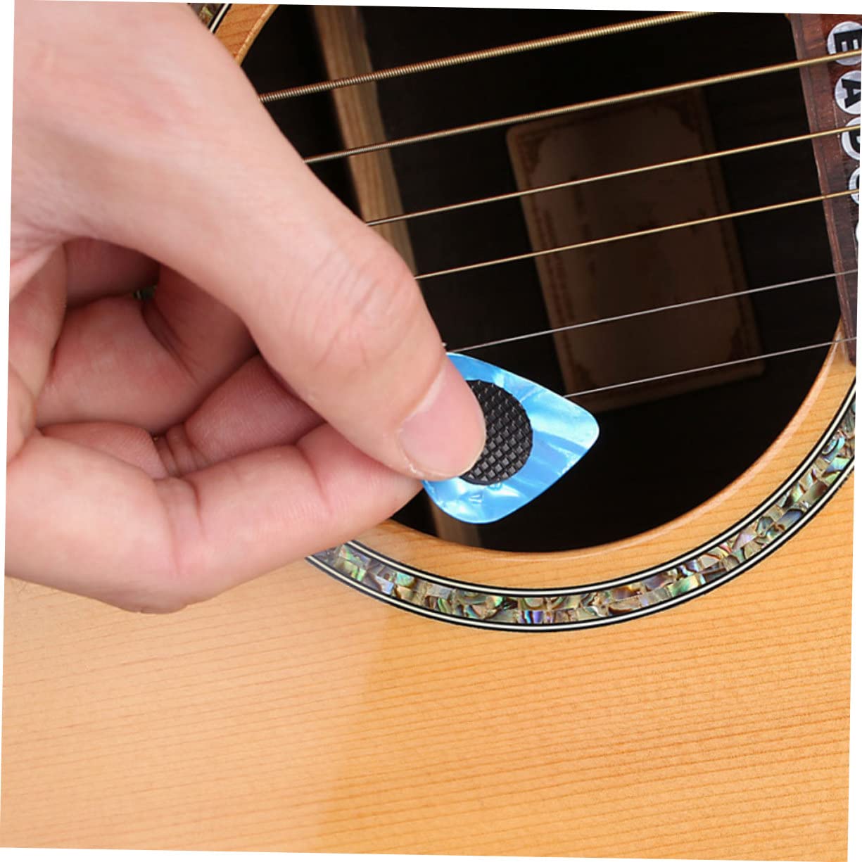 ifundom 120pezzi Plettri Gomma Autoaderente Per Chitarra Grip Per Musicisti Accessori Per Chitarra Facile Trasportare e