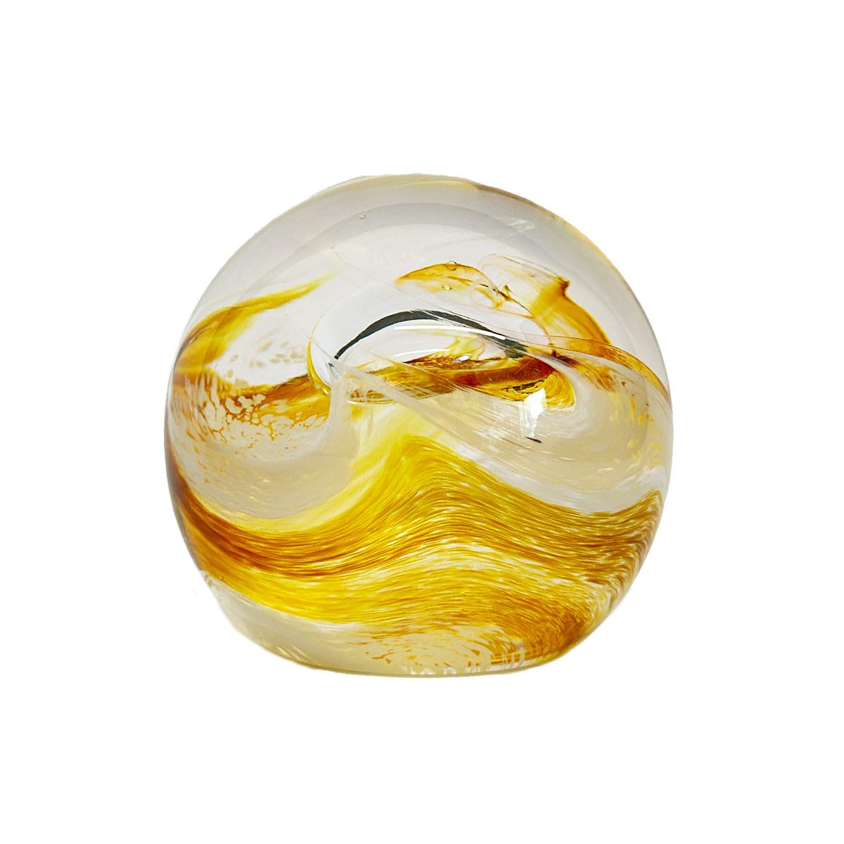 Caithness Glass Mooncrystal Gold Paperweight