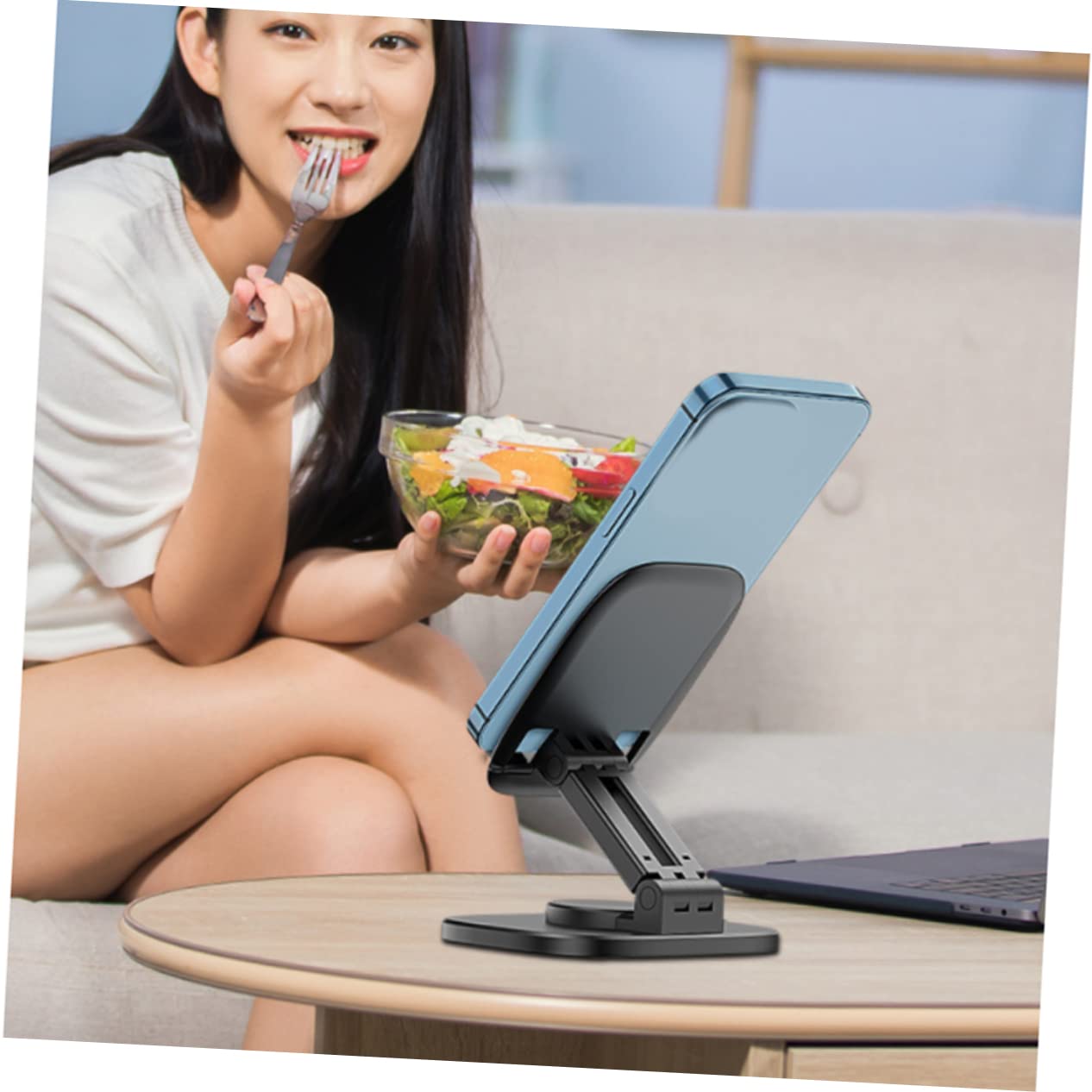 LABRIMP 2pezzi Supporto Per Telefono e Tablet Da Scrivania Rotante Design Per Smartphone e Dispositivi Portatili