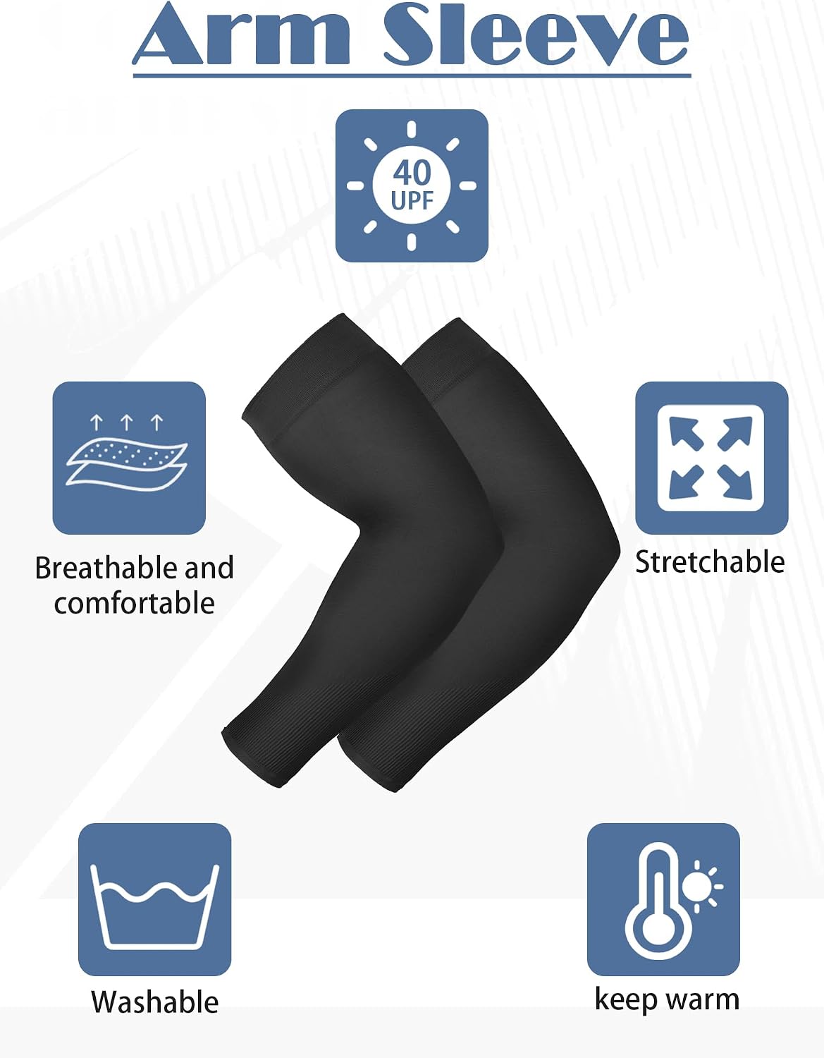 Boao 10 Pairs UV Arm Sleeve for Men Women Cooling Tattoo Cover up Compression Sun Protection Sleeves for Outdoor Activities